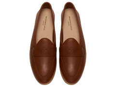 Stride Penny Loafers in Tan Milled Calf