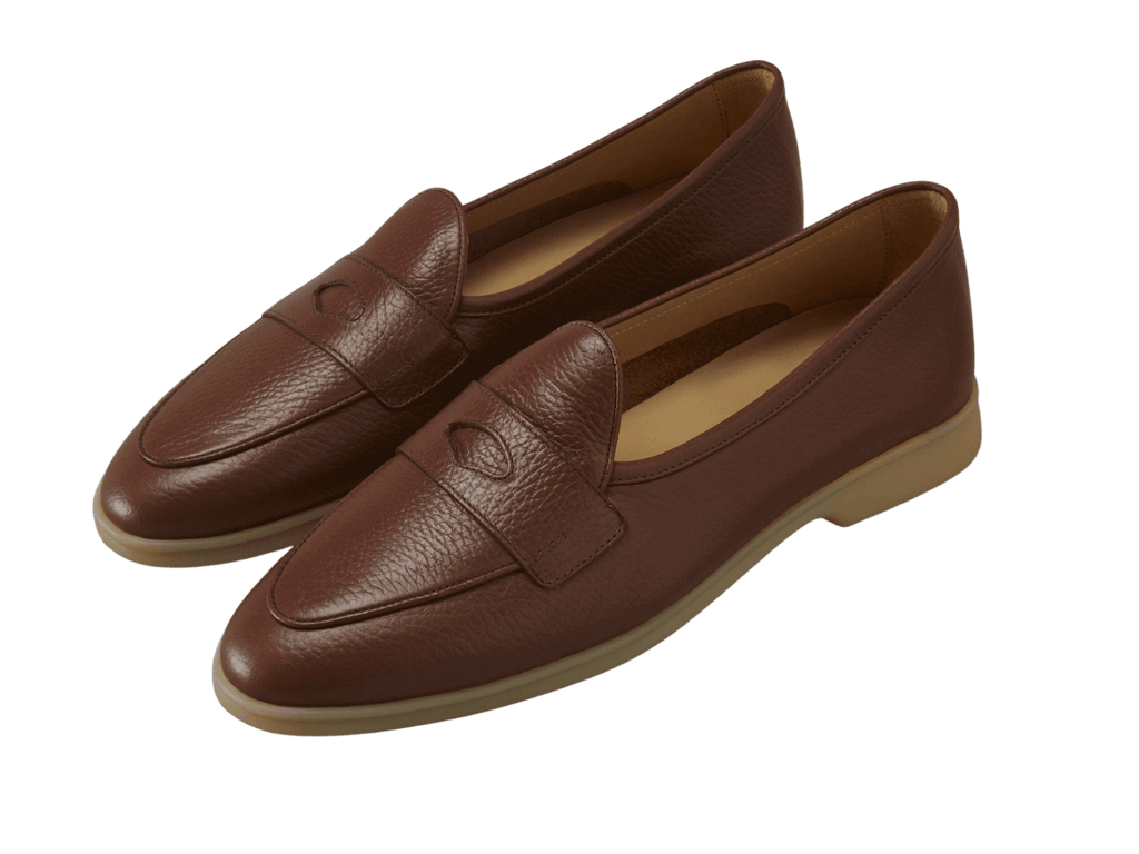 Stride Penny Loafers in Tan Moorland Calf