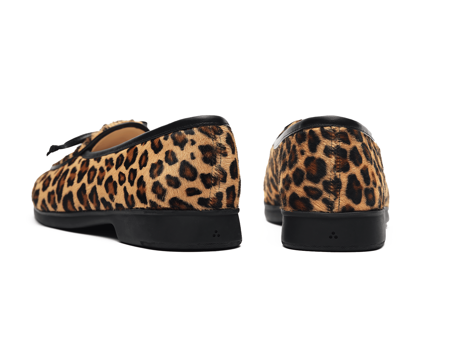 Stride String Loafers in Leopard Print Calf Hair