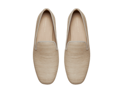 Fenice Loafers in Natural Silk and Gros Grain