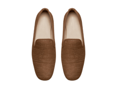 Fenice Loafers in Sirocco Silk and Gros Grain