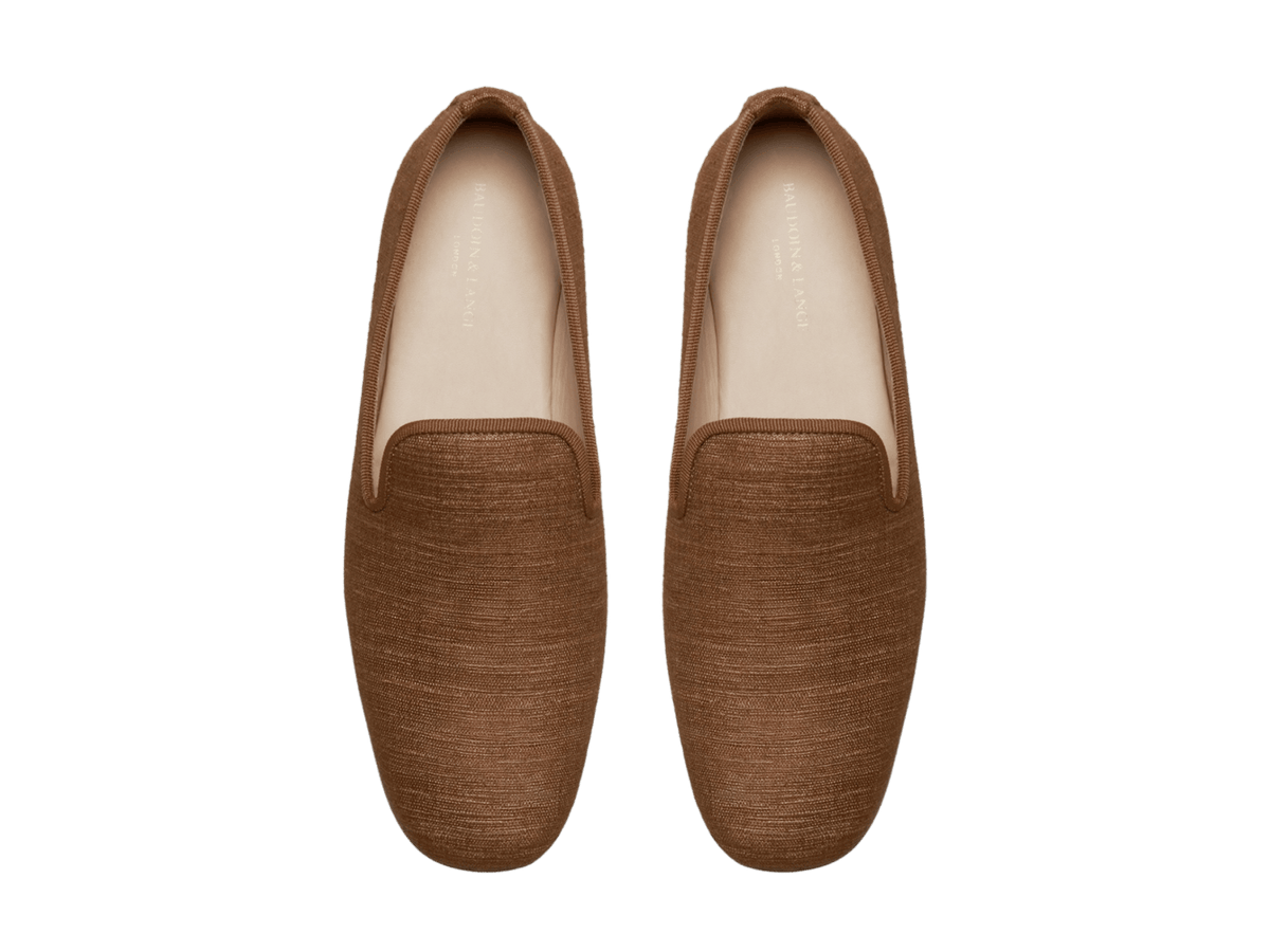 Fenice Loafers in Sirocco Silk and Gros Grain