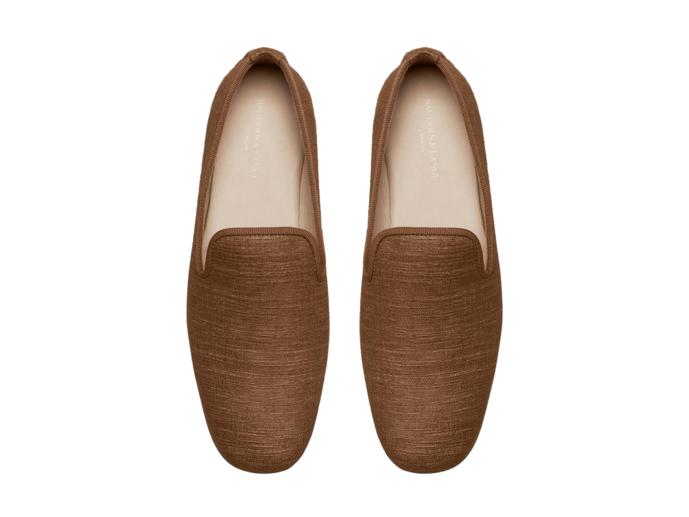 Fenice Loafers in Sirocco Silk and Gros Grain