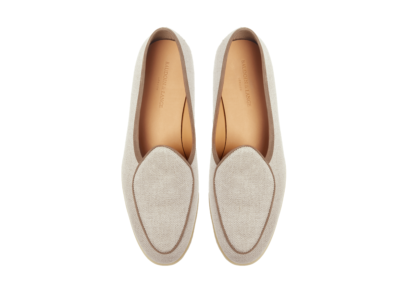 Stride Loafers in Vachette Linen with Natural Sole