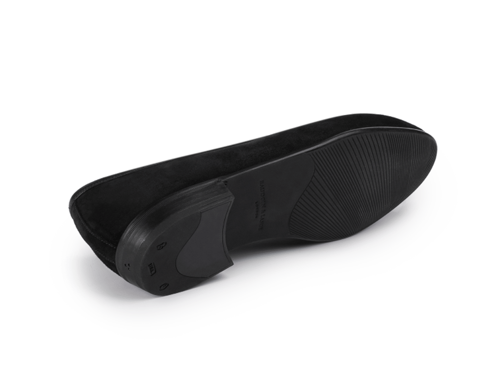 Sagan Classic Loafers in Obsidian Black Asteria Suede with Rubber Sole