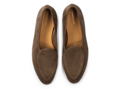 Sagan Rubber Loafers in Olivine Green Asteria Suede