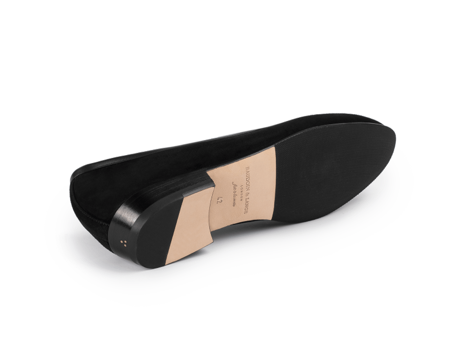 Sagan Classic Tassel Loafers in Obsidian Black Suede and Black Drape Calf with Rubber Grip