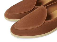 Stride Loafers in Cork Brown Glove Suede with Natural Sole
