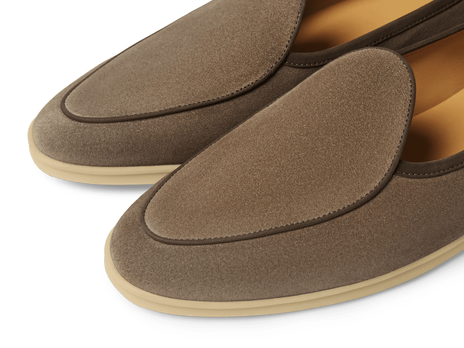 Stride Loafers in Fiji Grey Glove Suede with Natural Sole