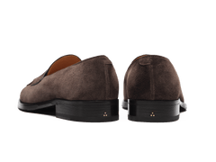 Berkeley Penny Loafers in Dark Brown Suede