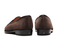 Grand Conti Tassel Loafers in Dark Brown Shield Suede