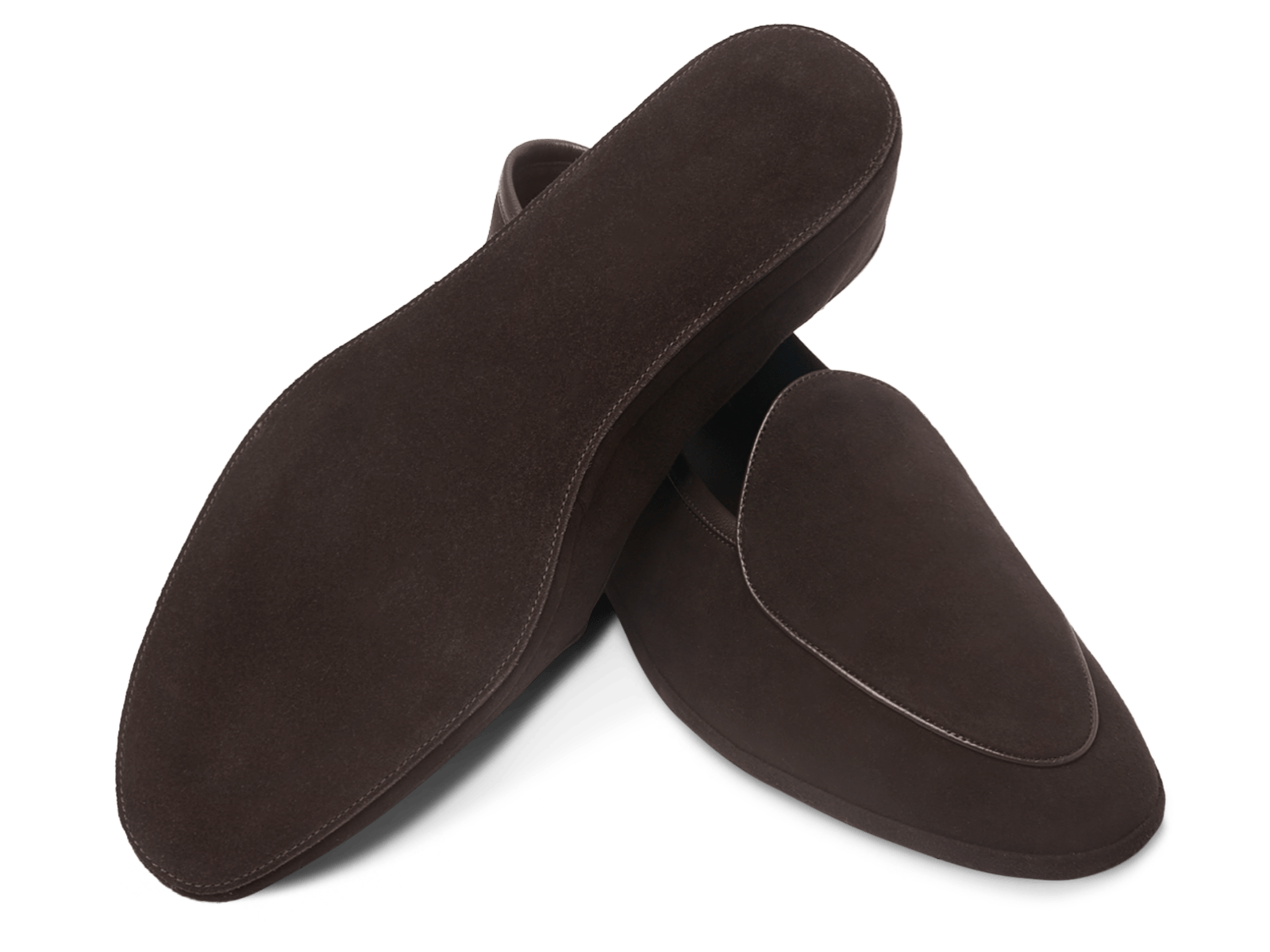 Lune Slippers in Dark Brown Luxe Suede