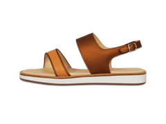 Nuage Sandal in Orange Matt Calf and Copper Translucent Kidskin