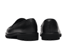 Pall Mall Loafers in Black Hatch Grain Calf with Shearling