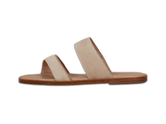 Plume Sandal in Albâtre Luxe Suede and Nappa