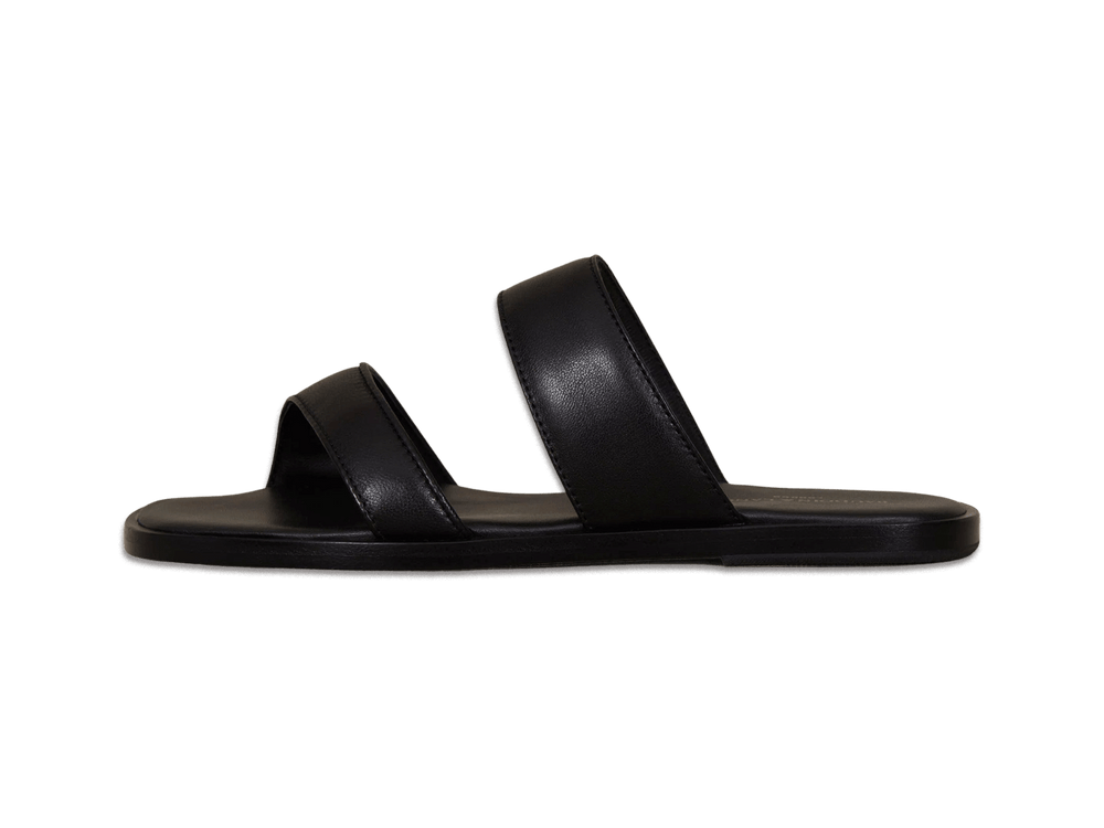 Plume Sandal in Black Nappa