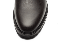 Ribot Boots in Dark Brown Hatch Grain Calf