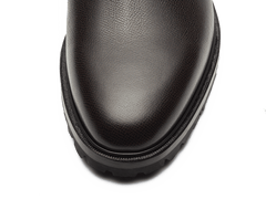 Ribot Boots in Dark Brown Hatch Grain Calf