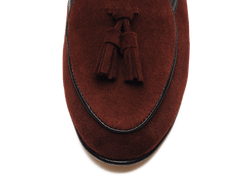 Sagan Tassel Loafers in Macassar Brown Suede