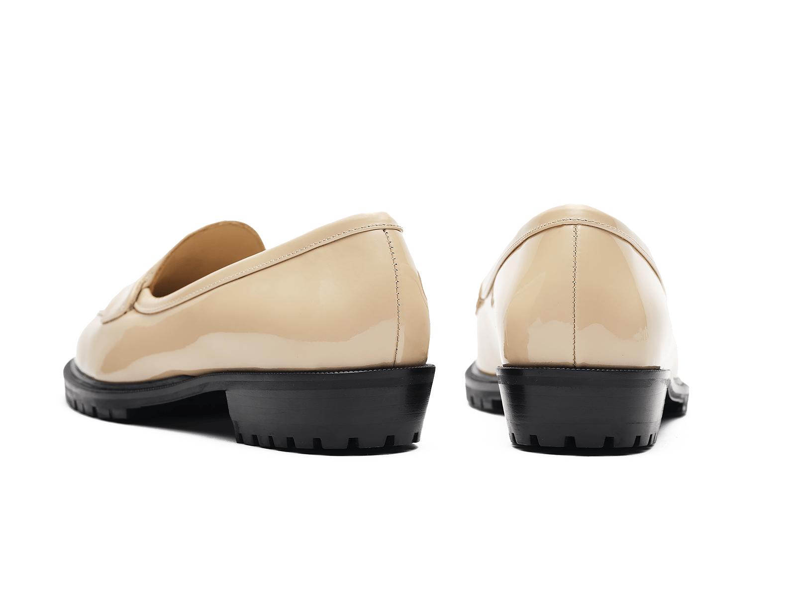 Sagan Ginkgo Loafers in Perla Nude Soft Patent Leather