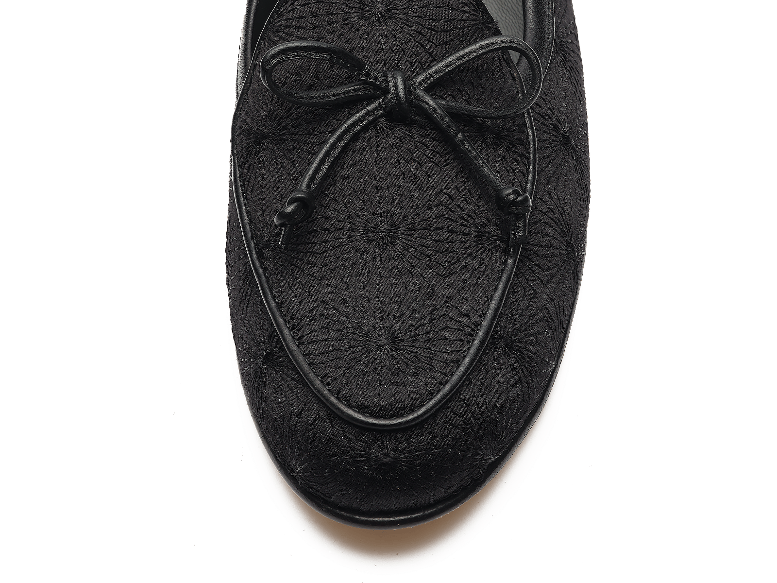 Sagan Embroidered Loafers in Black Stellar