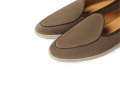 Stride Loafers in Fiji Grey Glove Suede with Natural Sole