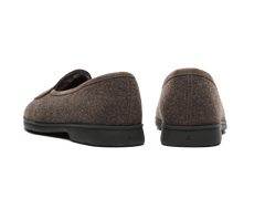 Stride Loafers in Grisaille Flannel with Shearling Lining