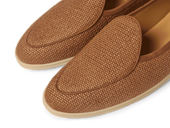 Stride Loafers in Honey Raffia with Natural Sole