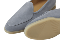 Stride Loafers in Thunder Blue Glove Suede Natural Sole