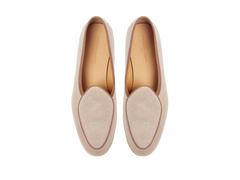 Stride Loafers in Vachette Linen with Natural Sole