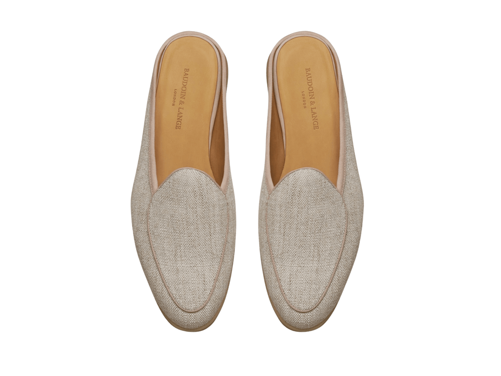 Stride Mule Loafers in Linen Merlinen
