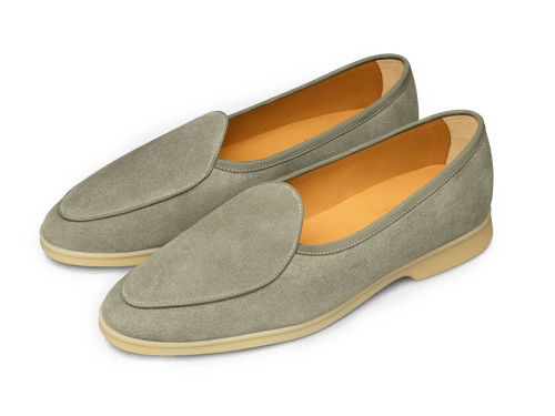Stride Loafers in Sage Suede with Natural Sole