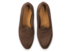 Sagan Rubber Ginkgo Loafers in Deep Taupe Asteria Suede