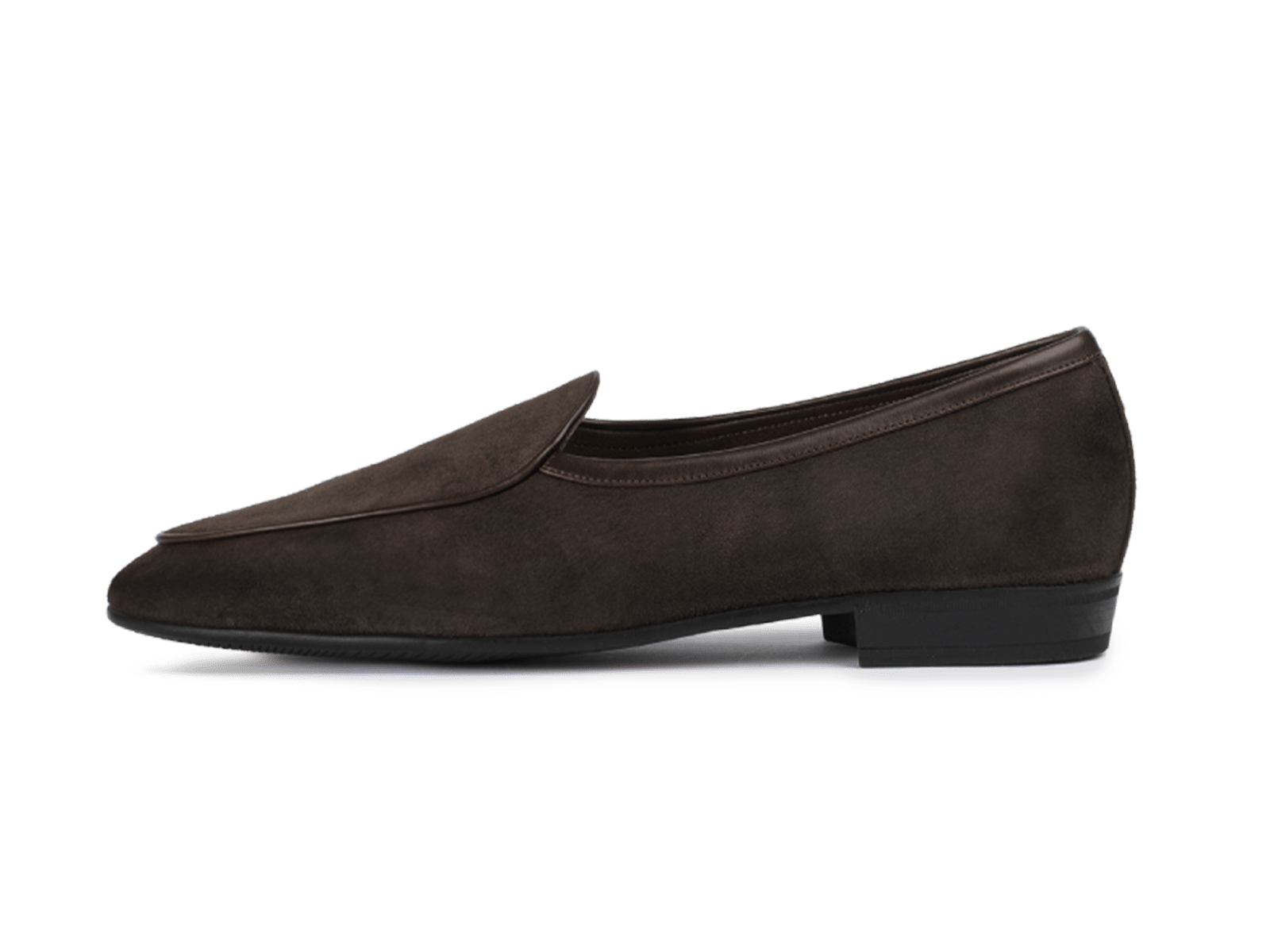 Sagan Classic Loafers in Lusitanias Dark Brown Asteria Suede with Rubber Sole