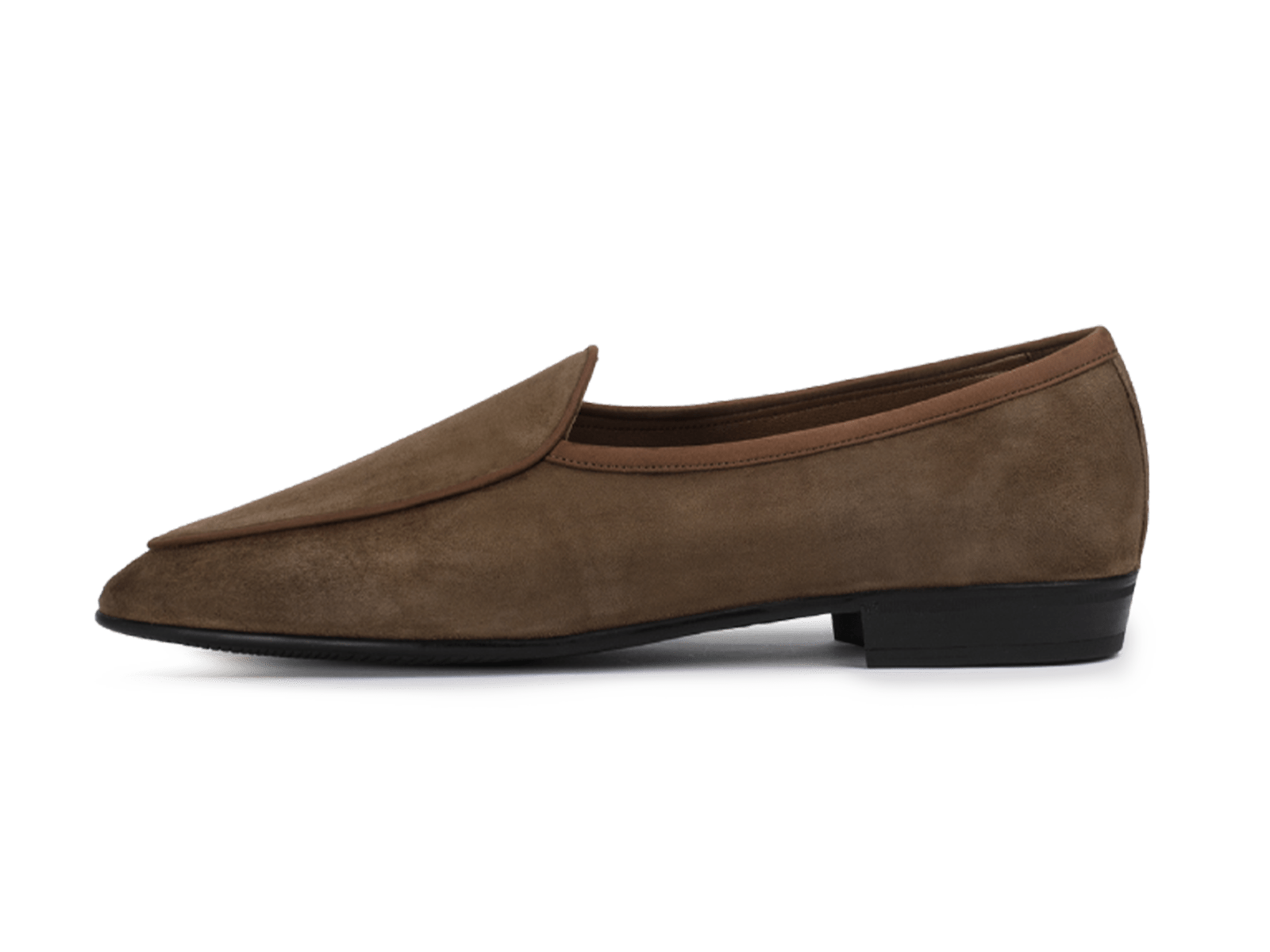 Sagan Classic Loafers in Olivine Green Asteria Suede with Rubber Sole