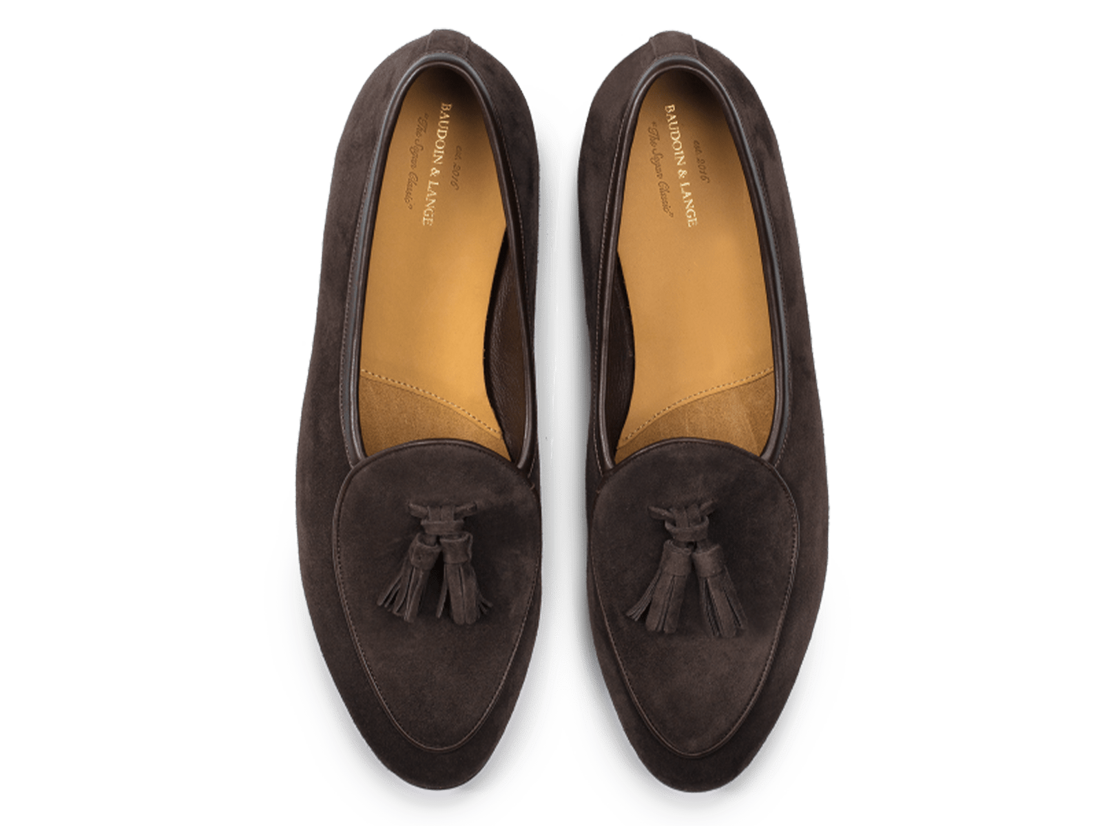 Sagan Rubber Tassel Loafers in Lusitanias Dark Brown Asteria Suede