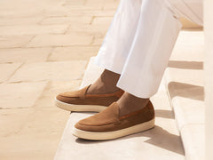 Pace Trainers in Earth Suede