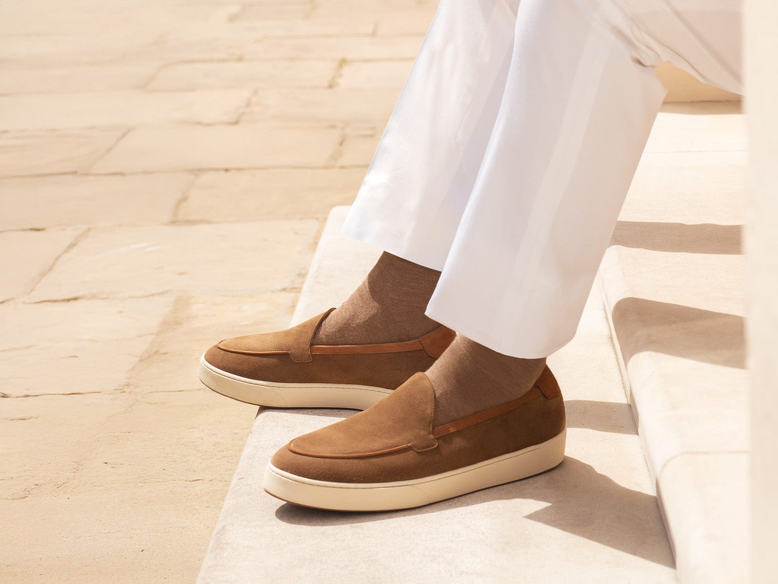 Pace Trainers in Earth Suede