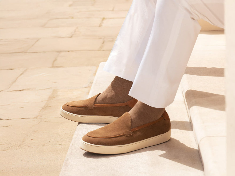 Pace Trainers in Earth Suede