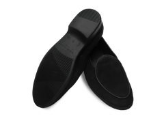 Stride Loafers in Black Glove Suede Dark Sole