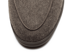 Stride Loafers in Grisaille Flannel with Shearling Lining