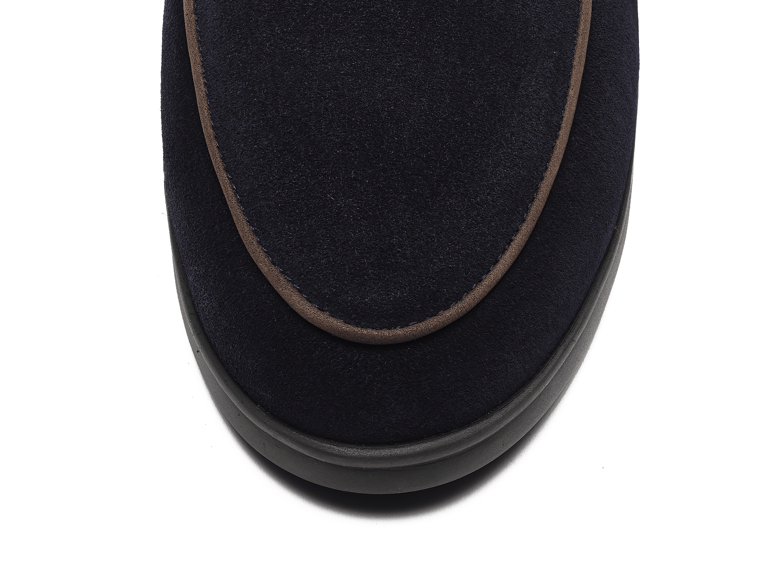 Stride Loafers in Midnight Navy Suede with Shearling Lining