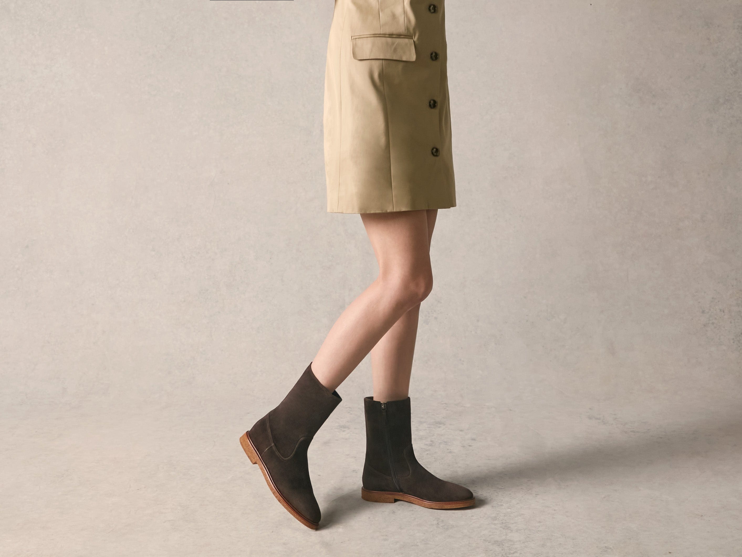 Treve Boots in Dark Brown Asteria Suede