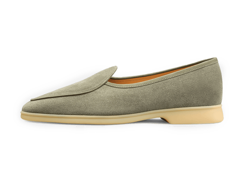 Stride Loafers in Sage Suede with Natural Sole