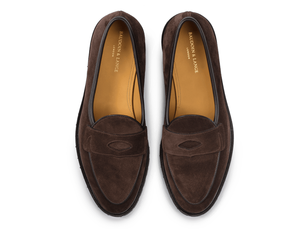 Grand Varenne Loafers in Dark Brown Shield Suede