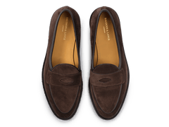 Grand Varenne Loafers in Dark Brown Shield Suede