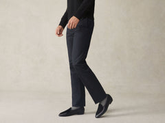 Sagan Classic Loafers in Black Drape Calf and Obsidian Black Suede with Rubber Grip