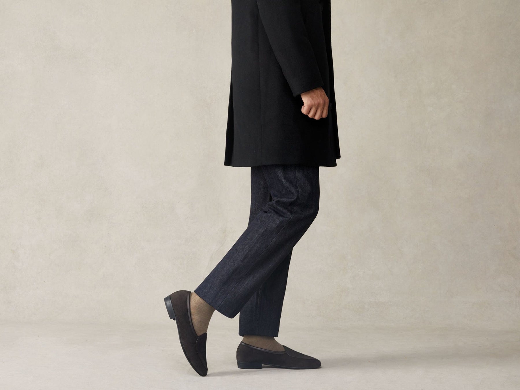 Sagan Rubber Loafers in Lusitanias Dark Brown Asteria Suede