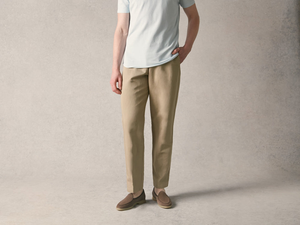 Stride Loafers in Fiji Taupe Glove Suede with Natural Sole