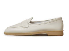 Stride Penny Loafers in Blanc Casse Moorland Calf